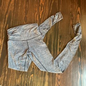 Lululemon charcoal gray ruched yoga leggings